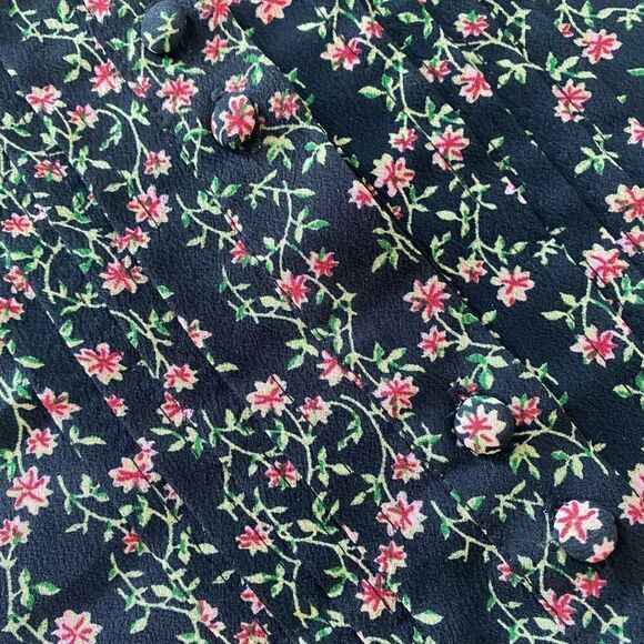 TOPSHOP PINTUCK FLORAL MINI SHIRT DRESS - Picture 7 of 10